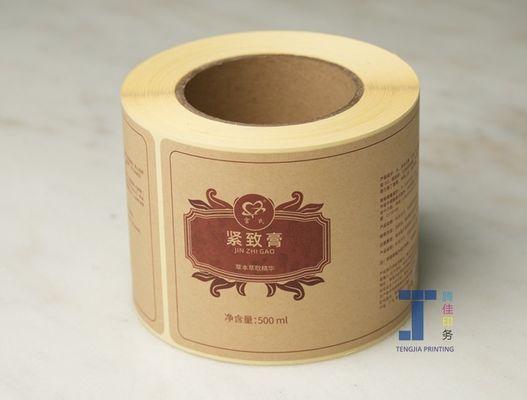 جودة  OEM Personalised Kraft Paper Sticker Label With Matte Lamination مصنع