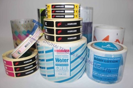 ملصق حمام جيل مخصص المنتجات اليومية الملصقات الزجاجات البلاستيكية لون CMYK